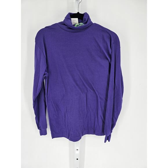 SCI Purple Cotton Blend Crested Butte CO Long Sleeve Turtleneck Sweater Size L - Picture 1 of 4
